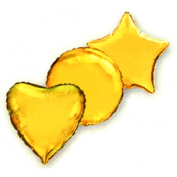 Fóliový balónek srdce - zlatý