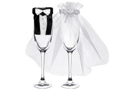 Svatební dekorace na skleničky
