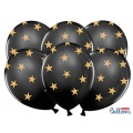 Balónek s hvězdami - černý