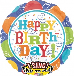 Fóliový balónek - Zpívající Happy Birthday