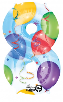 Fóliový balónek - Číslo 8