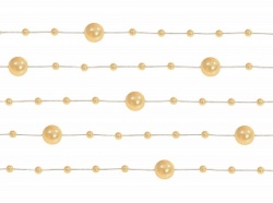 Girlanda - perličky - pastelová zlatá