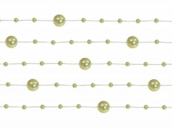 Girlanda - perličky - olivová